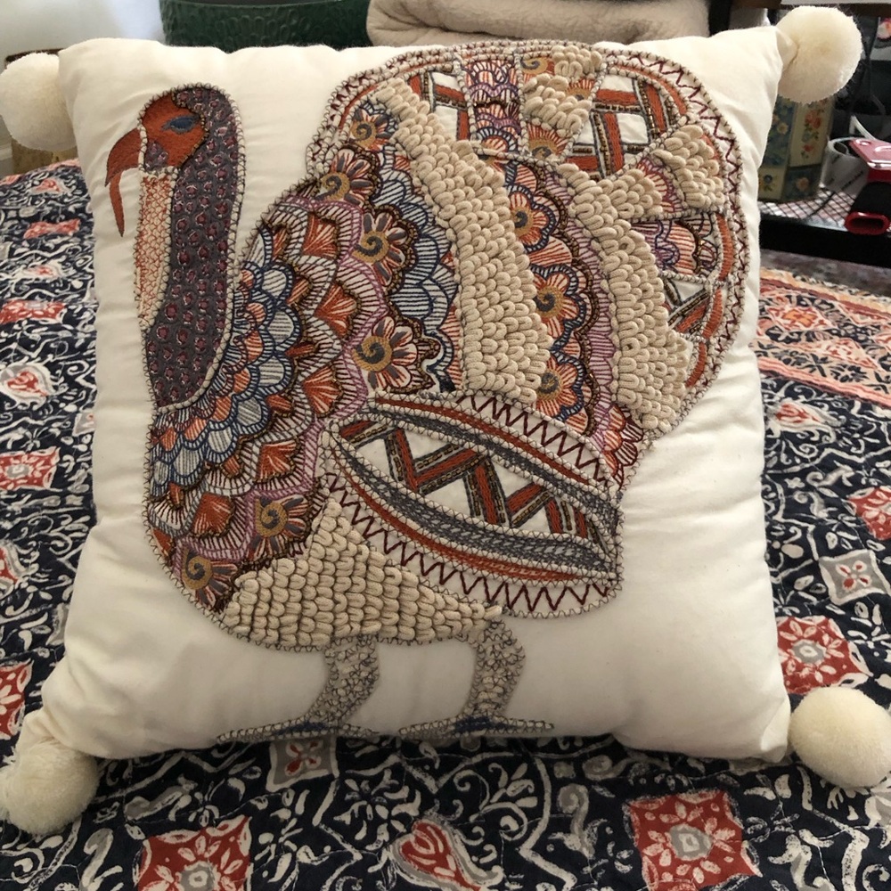 Boho Turkey pillow thanksgiving